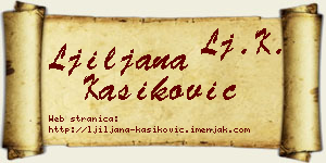 Ljiljana Kašiković vizit kartica